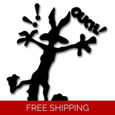 Coyote Ouch! Splat! Die Cut Vinyl Decal sticker COPY Coyote Ouch! Splat! Die Cut Vinyl Decal sticker COPY